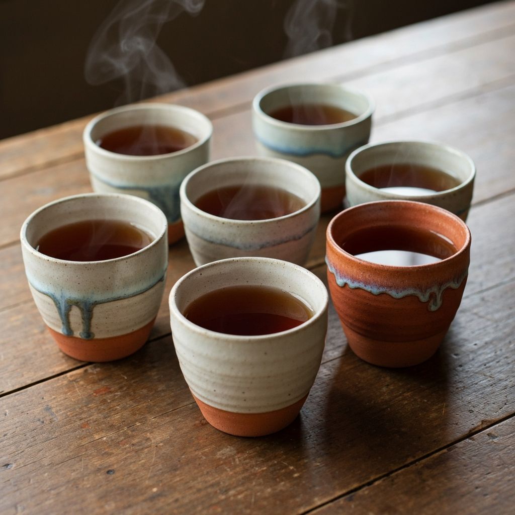 Keramik-Teetassen Set