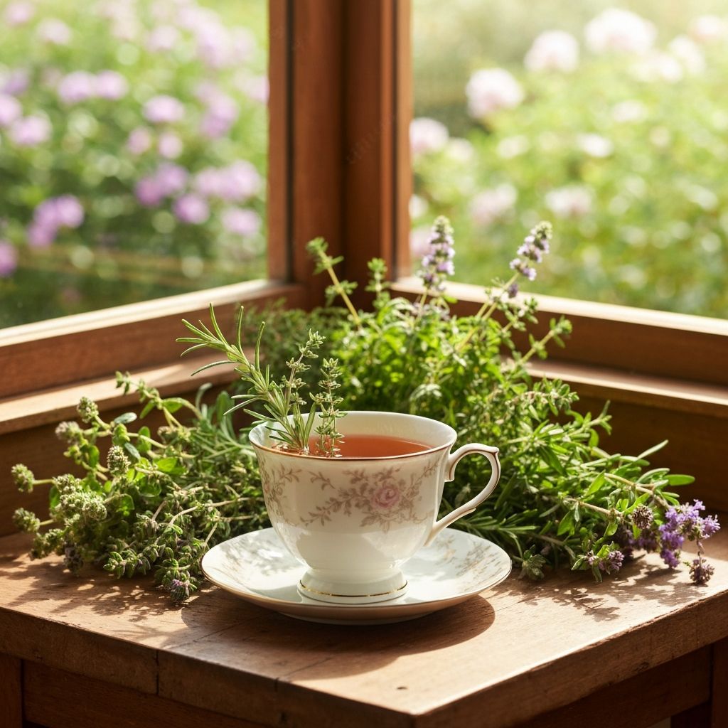 Cistus Tee in einer Tasse