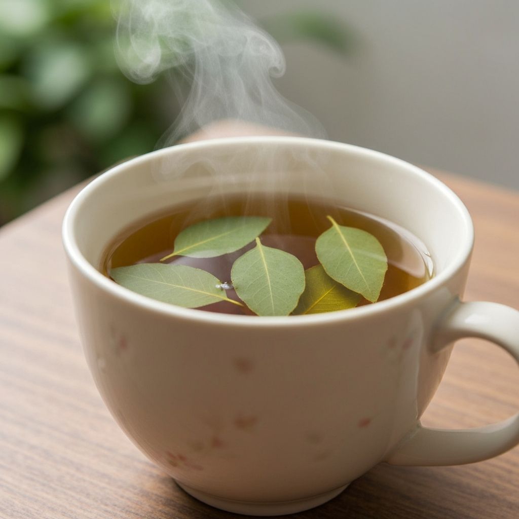 Eukalyptus Tee in einer Tasse