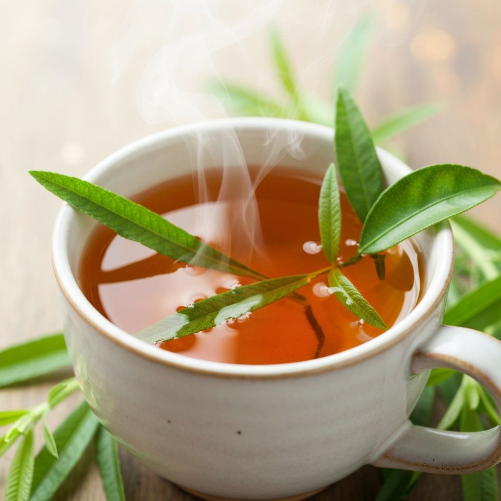 Zitronenverbene Tee in einer Tasse