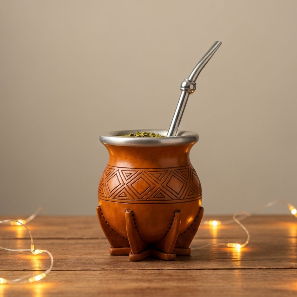 Mate Kalebasse mit Bombilla Set