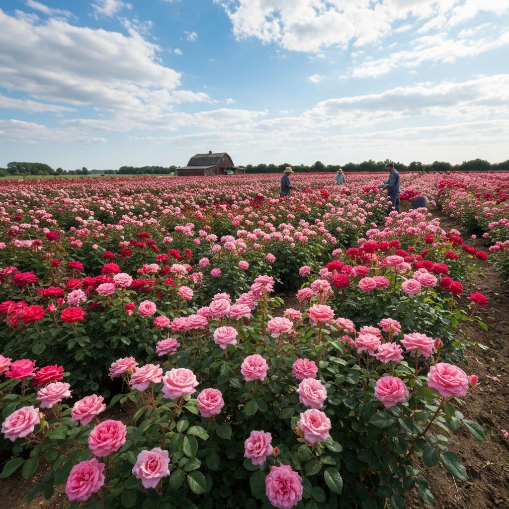 Blühendes Rosenfeld