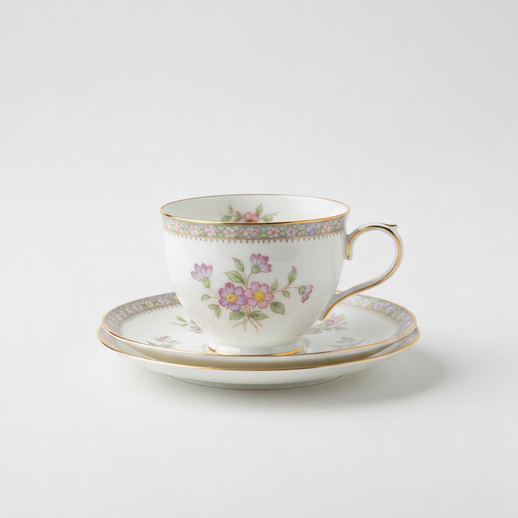 Teetassen-Set mit Untertassen