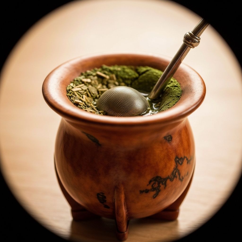 Mate Kalebasse mit Bombilla